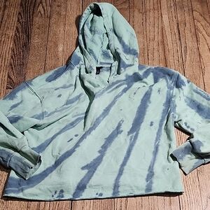 Art Class Green and Gray Tie-Dye Hoodie